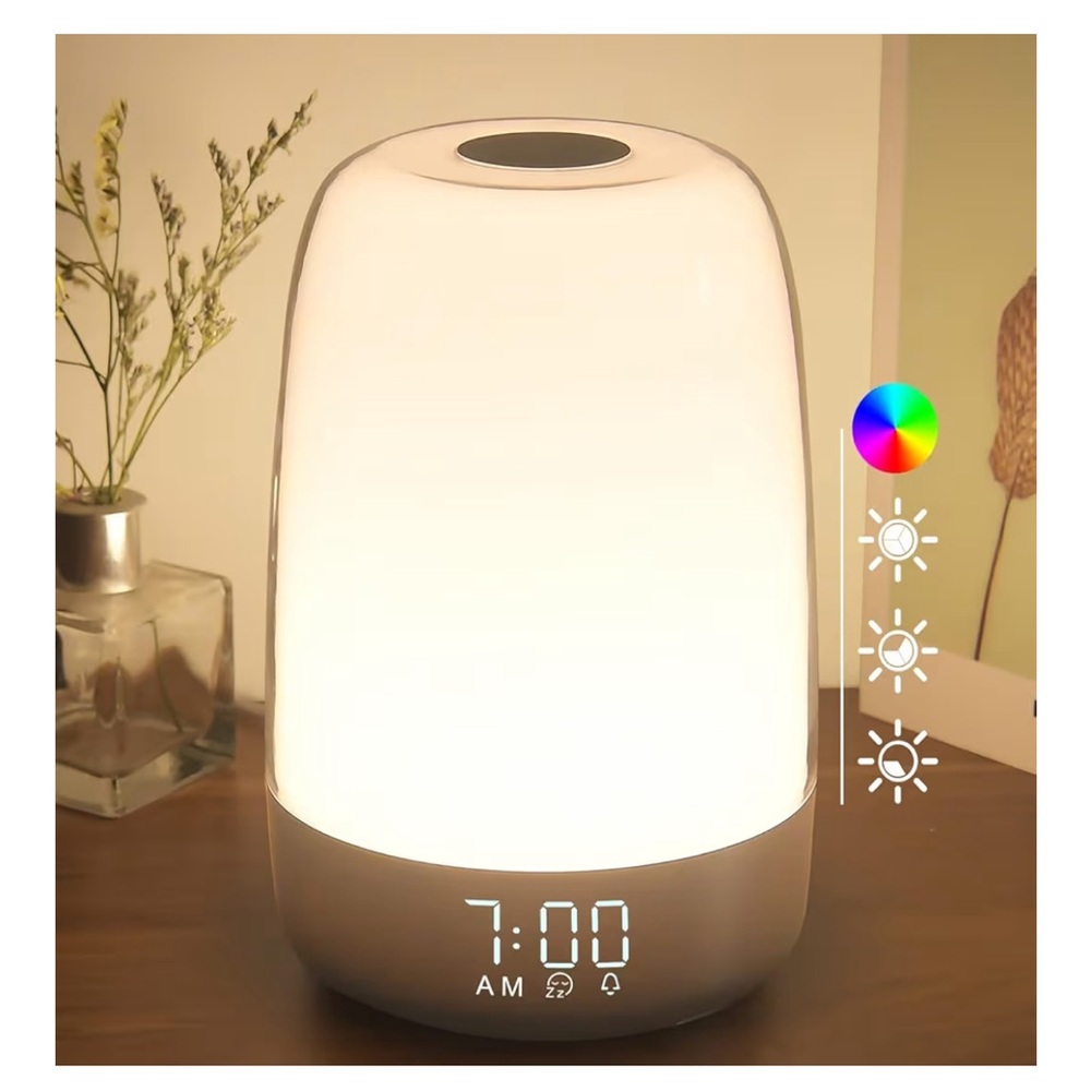 Sunrise Alarm Clock with Wake Up Light for Bedrooms, Bedside Sunlight Lamp